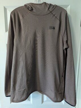Mountain Hardware Men's Airmesh Long Sleeve Hoody - Medium, Wild Taupe (Brown)